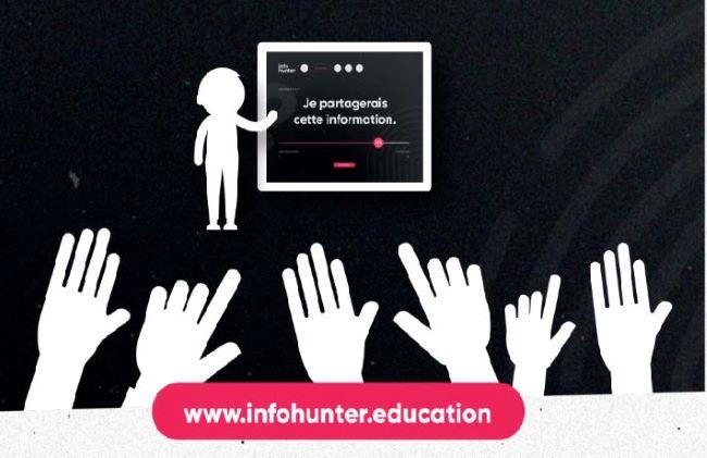 Interface du site infohunter.education 