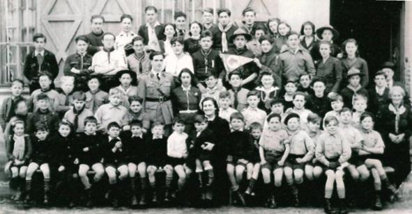 Devant la maison de Moissac en 1940.&nbsp;Crédit : Association Moissac, ville de Justes oubliée 