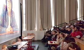 Témoignage d'Ida Grinspan retransmis au lycée Montaigne