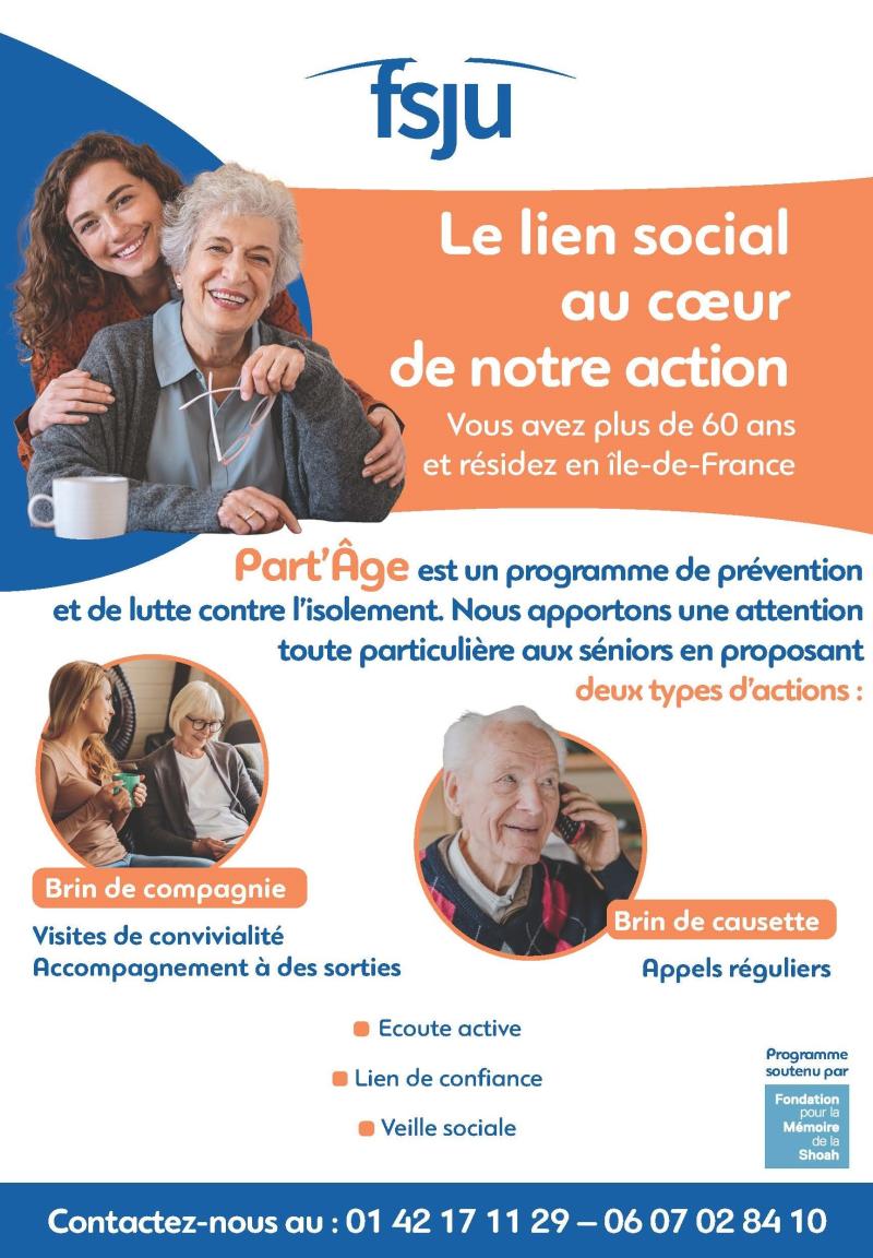 Part'âge - Programme du pôle senior du FSJU