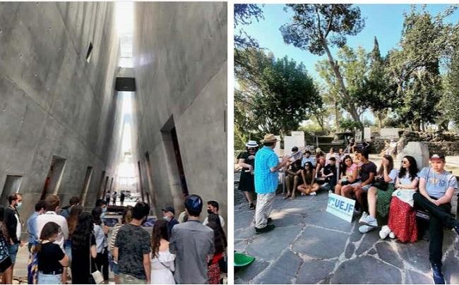 Les étudiants de l'UEJF en visite au mémorial de Yad Vashem et au cimetière de Kinneret en août 2021 ©UEJF 