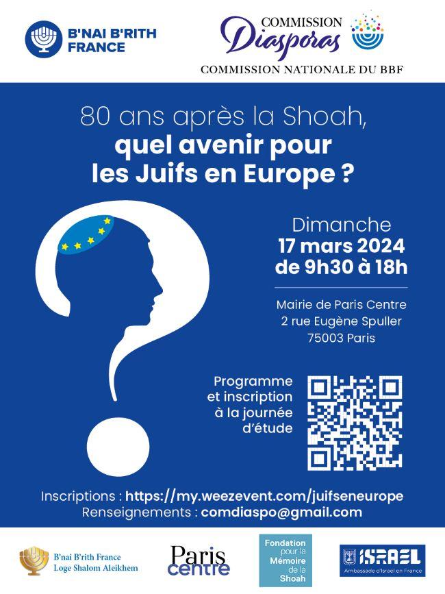 80 ans après la Shoah, quel avenir pour les Juifs en Europe ? - B'nai B'rith