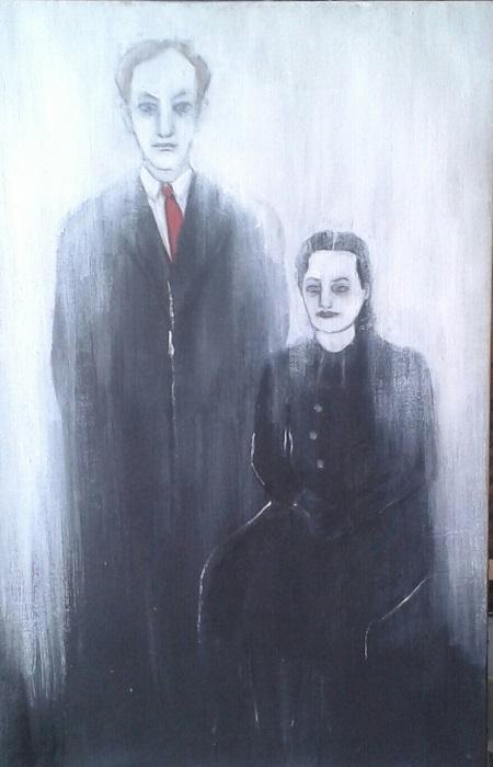 Maurice et Esther - Tableau de Hazel Karr 