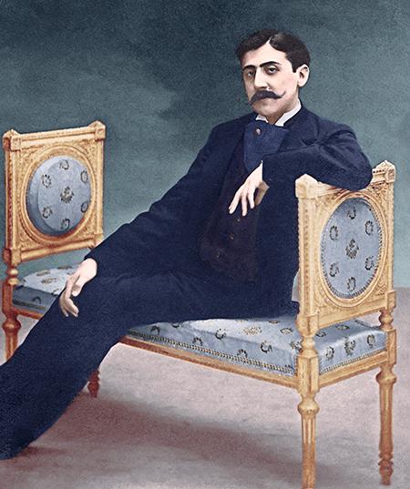 Marcel Proust (1871-1922), d’après la photographie d’Otto Wegener (1849-1924). Collection privée © Otto Wegener / TopFoto / Roger-Viollet. Mise en couleur : Jean-Baptiste Chevalier © Doc Levin