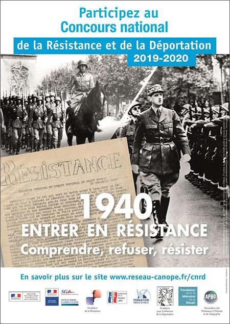 CNRD 2019-2020-2021 : 1940. Entrer en résistance. Comprendre, refuser, résister