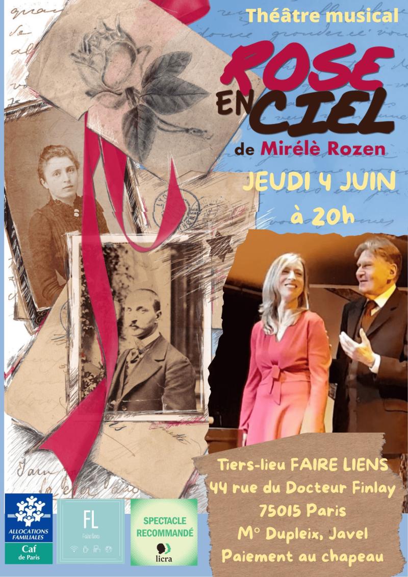 Affiche Rose en ciel de Mirélè Rozen