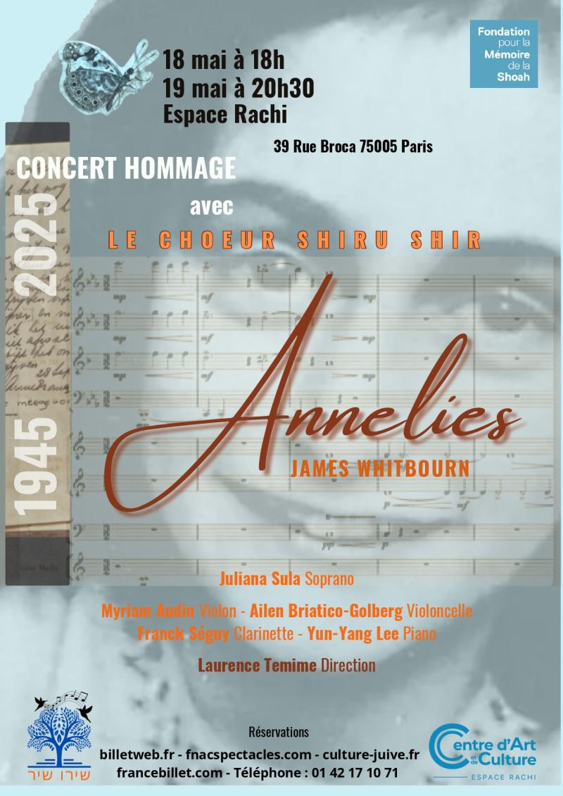 "Annelies" de James Whitbourn - chorale Shiru Shir