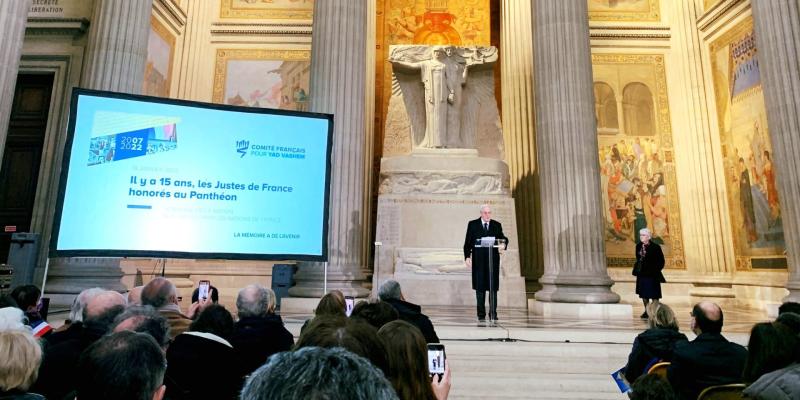 David de Rothschild, président de la Fondation pour la Mémoire de la Shoah, lors de l'hommage du 18 janvier 2022. Photo : Judith Cytrynowicz / FMS.