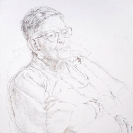 Portrait de Ginette Kolinka par&nbsp;Sylvaine Leblond (détail). 