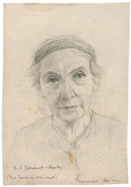 Portrait de&nbsp;Madame Parashy,&nbsp;1943 -&nbsp;Crayon graphite&nbsp;et pierre noire sur papier -&nbsp;Coll. CHRD / Fonds Georges-Arthur&nbsp;Goldschmidt 