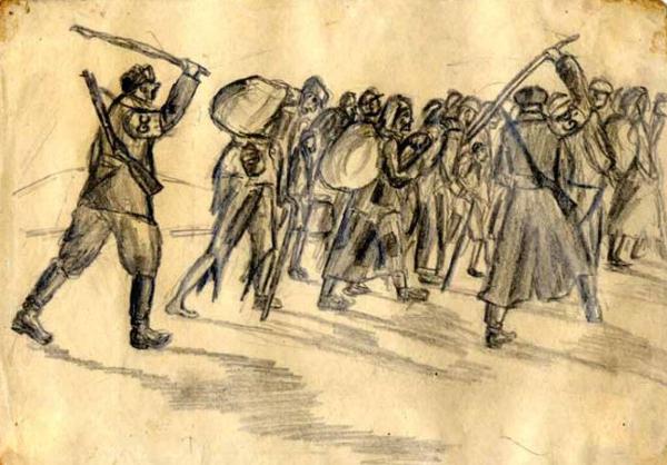 Dessin d'Avigdor Arikha. Collection Anne Arikha