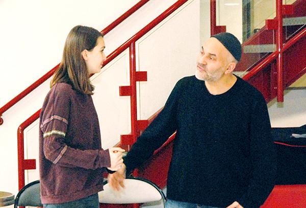 Atelier "Je me souviens", avec Jean-Jacques Fdida et les élèves de&nbsp;classe&nbsp;passerelles. Crédit : Charles Berst, Ort-Strasboug 