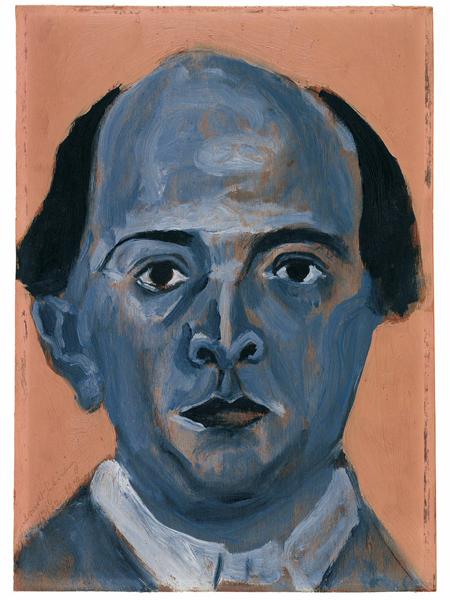 Arnold Schönberg, Blauer Blick, Huile sur carton, 20 × 23 cm, ca. mars 1910, Arnold Schönberg Center, Vienne