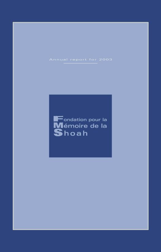 FMS 2003 Annual report
