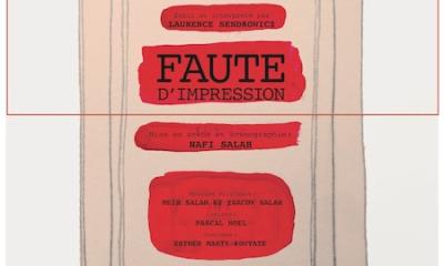 Faute d'impression. Une histoire de traductrice - une pièce de Laurence Sendrowicz