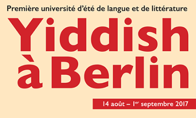 Université d’été de langue et littérature yiddish - 2017